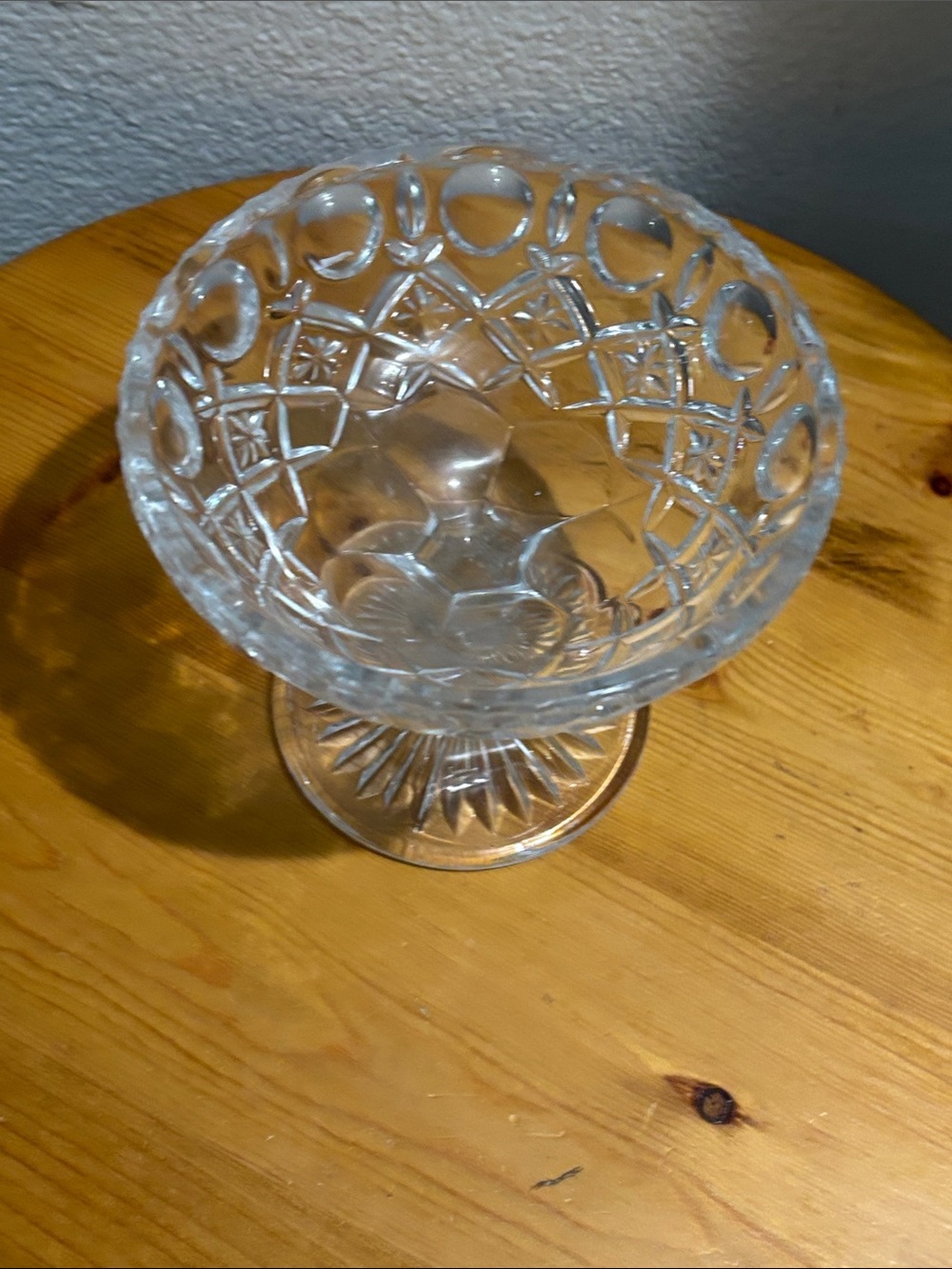 Clear Glass Pedestal Bowl